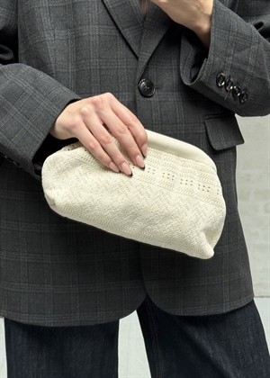 Small Rosalia clutch Ivory Lace Pico 